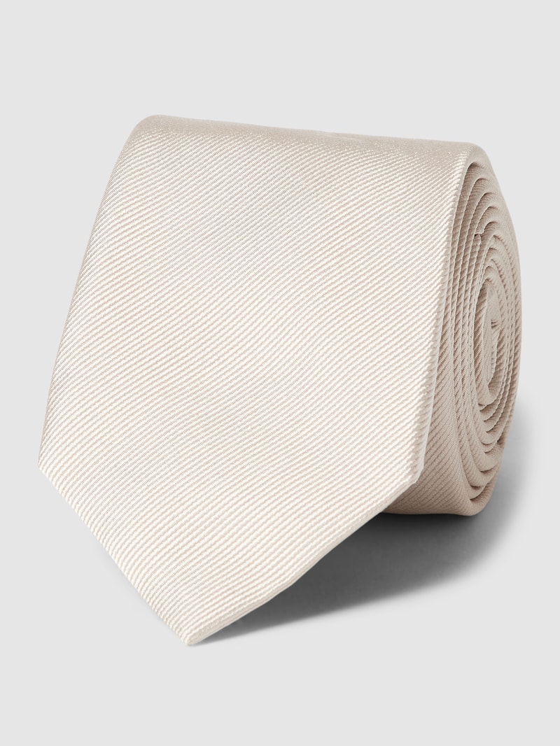 Krawatte aus Seide (7 cm) Modell 'RIB SOLID' in beige