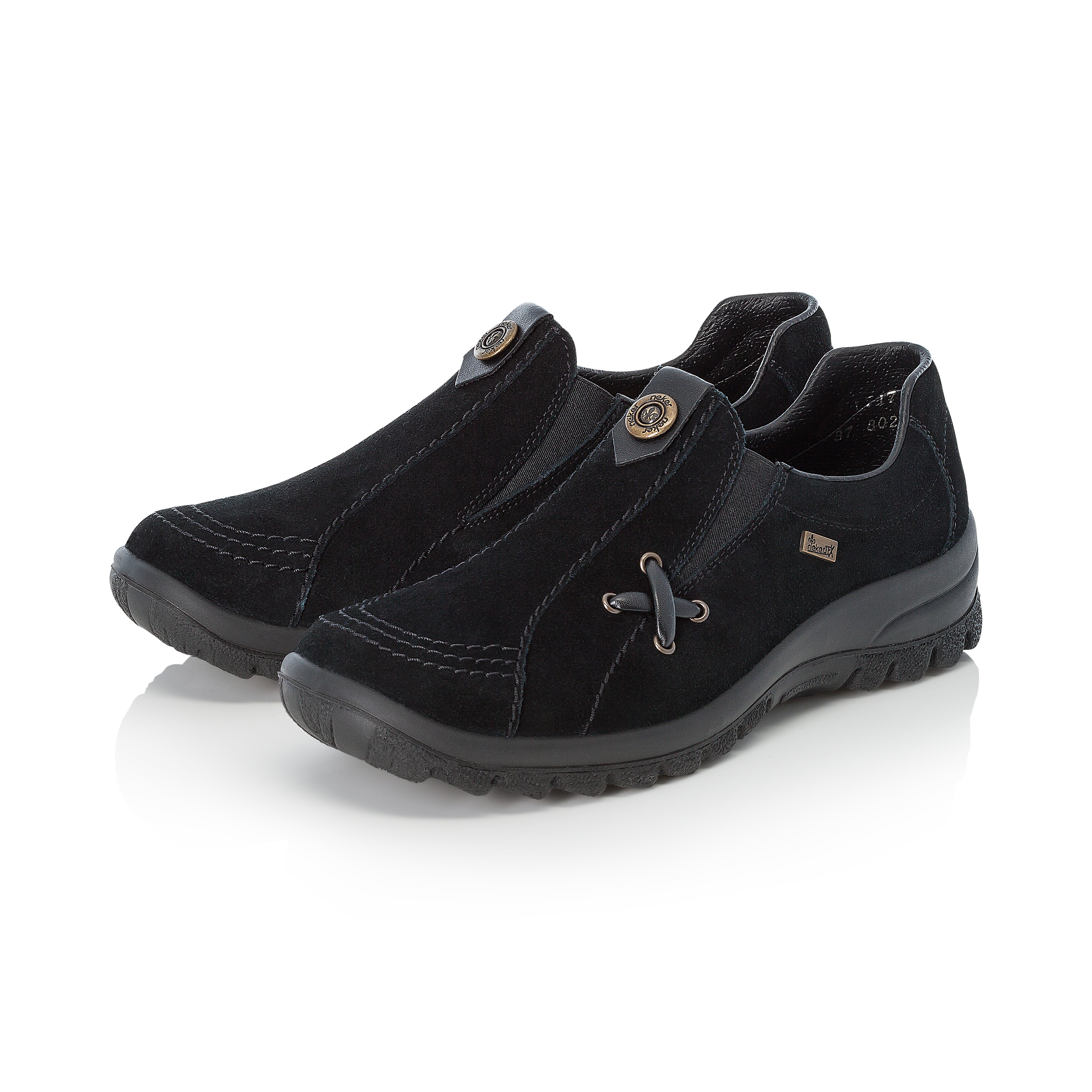 Rieker Damen Slipper tiefschwarz