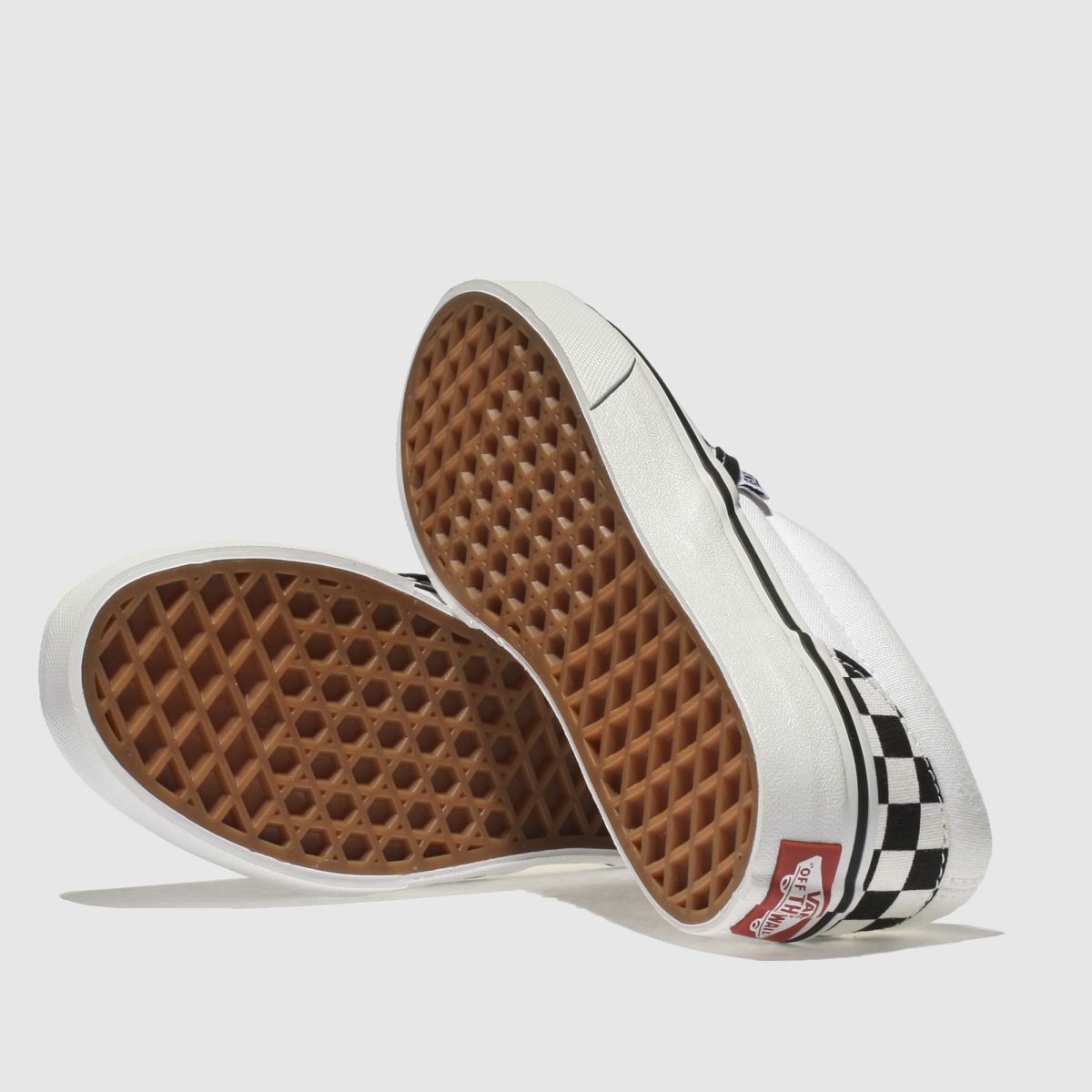 Vans fekete és krémszínű klasszikus slip-on junior tornacipő