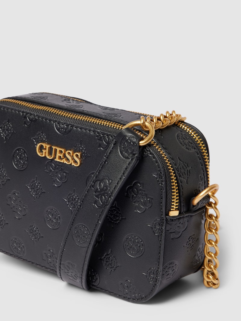 Crossbody Bag mit Metallic-Details Modell 'GEVA' in schwarz