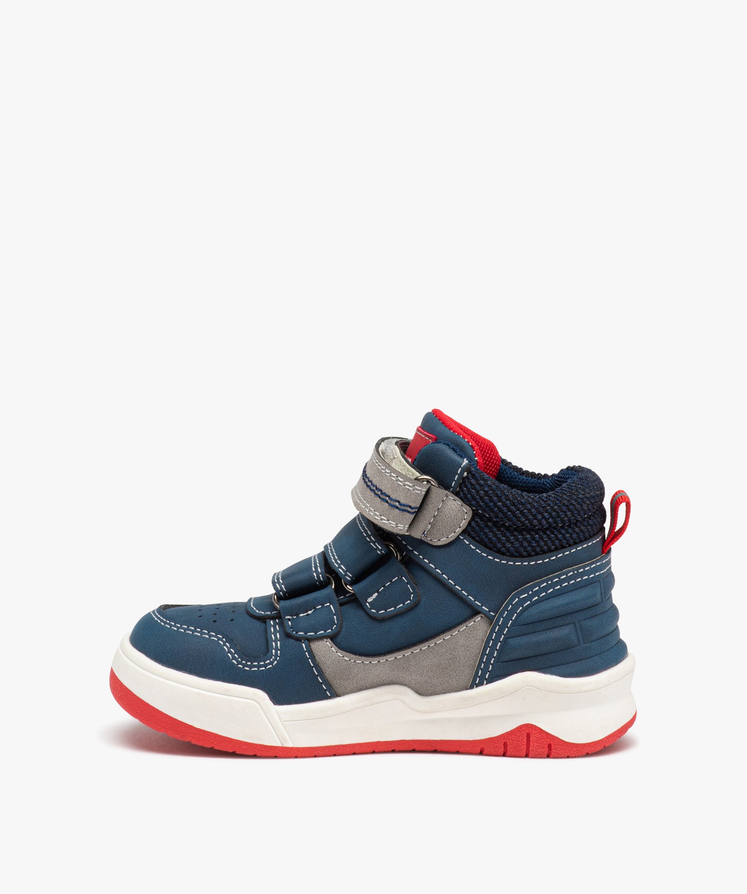 Baskets Garçon montantes triple scratch - Gepy bleu | GEMO