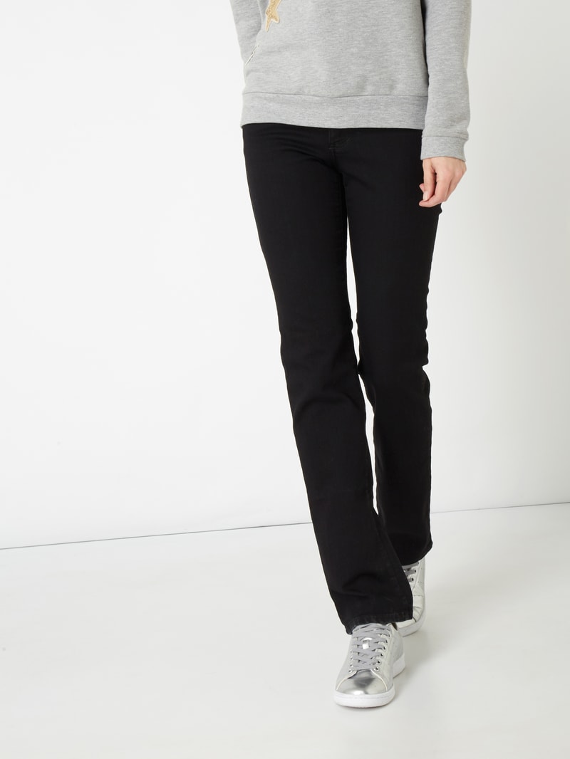 Jeans mit 5-Pocket-Design Modell 'DOLLY' in schwarz