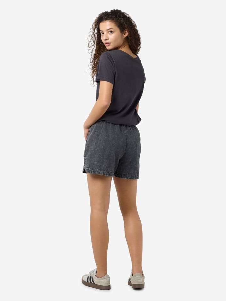 Noisy may Kurze Vintage Denim Shorts mit elastischem Bund und Taschen in Schwarz günstig kaufen
