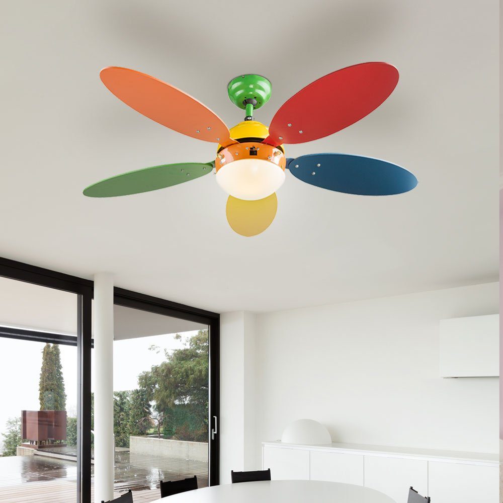 etc-shop Deckenventilator, RGB LED Ventilator Decken Lampe dimmbar Fernbedienung Kühler 3