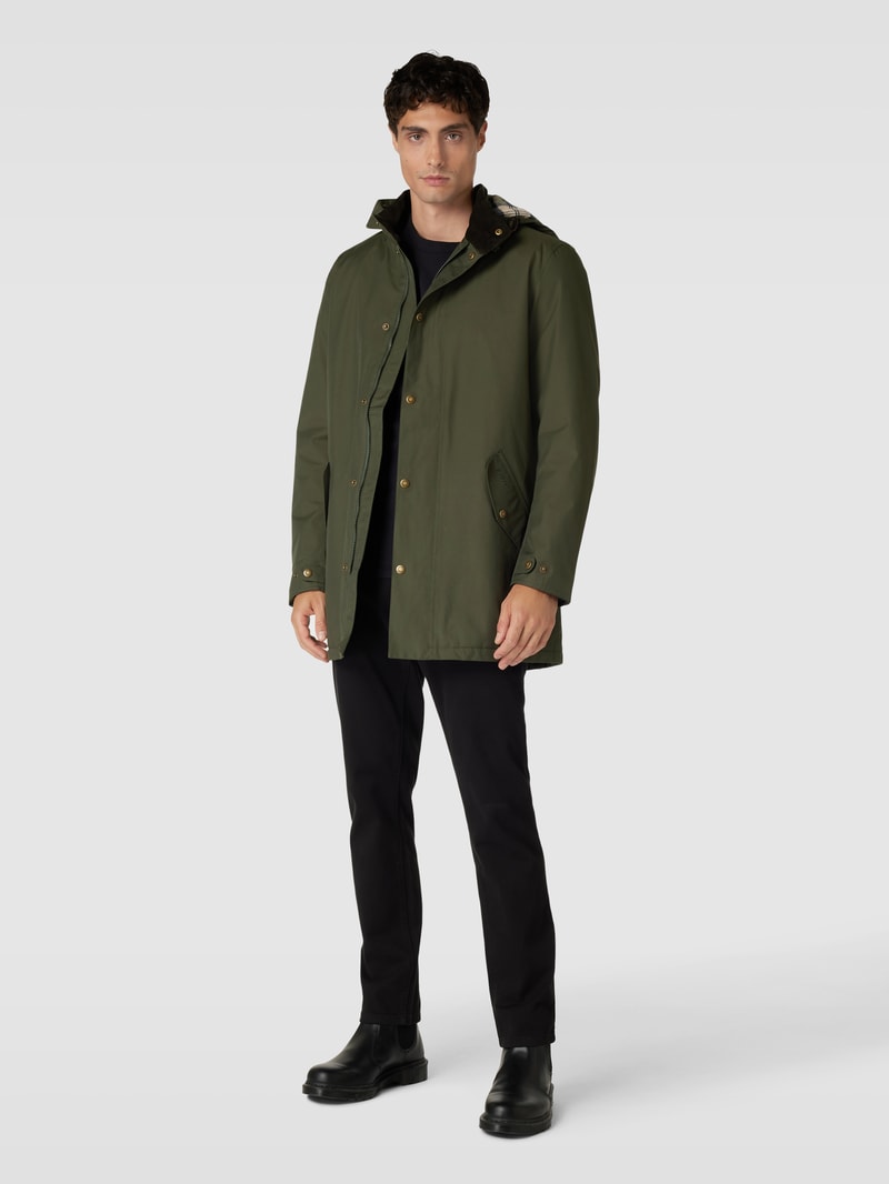 Jacke mit Pattentaschen Modell 'MAC' in olivgrün