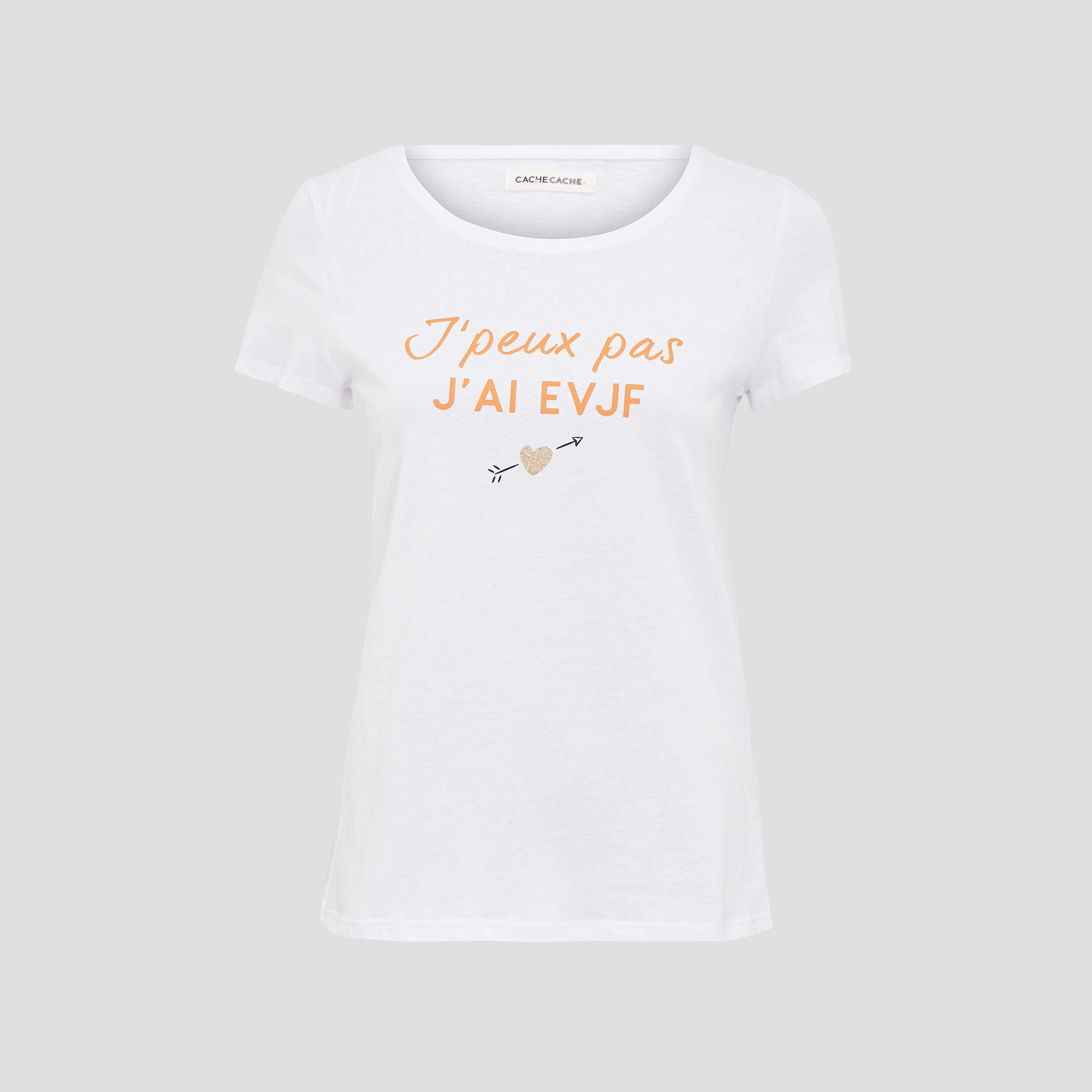 T-shirt manches courtes ecru femme | Cache Cache