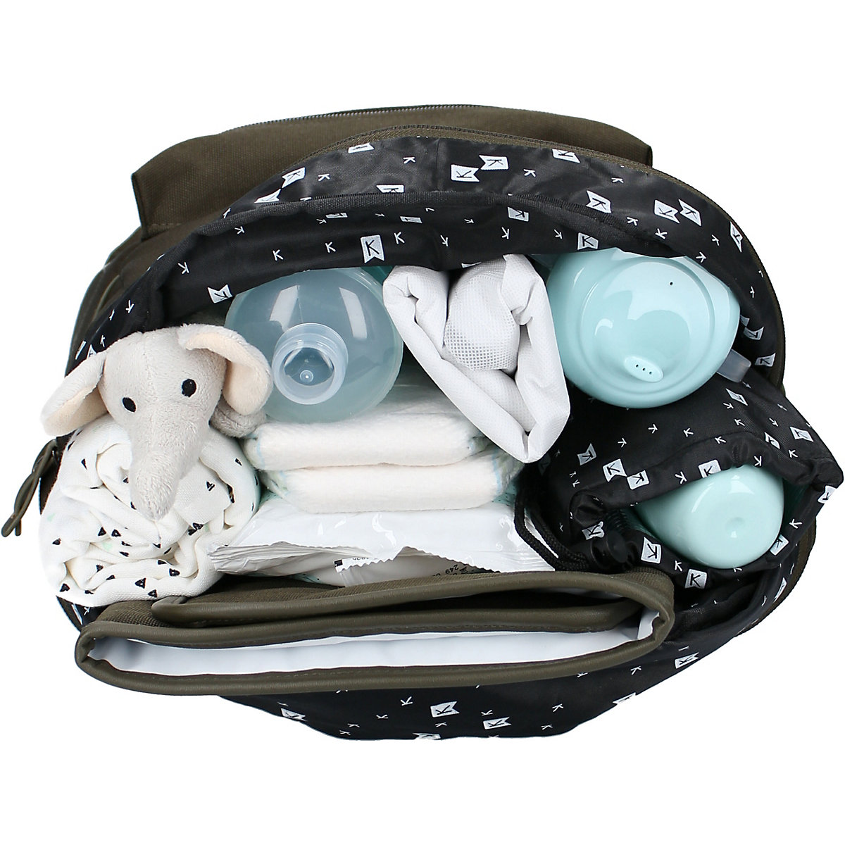 Wickelrucksack, Kidzroom Friendly, Recycled PET, army