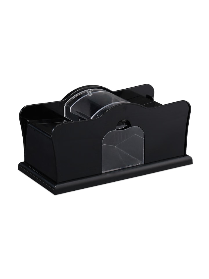 relaxdays Kartenmischmaschine in Schwarz günstig kaufen onesize