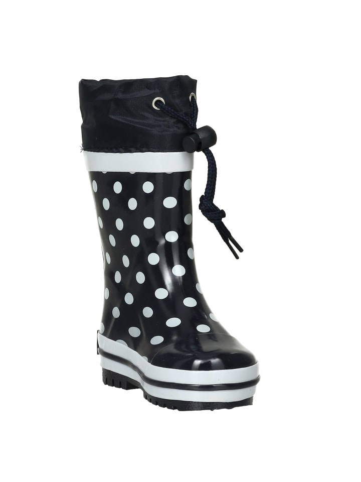 Playshoes Gummistiefel Punkte in Marine günstig kaufen
