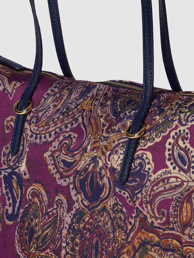 Tote Bag mit Allover-Muster Modell 'KEATON' in lila