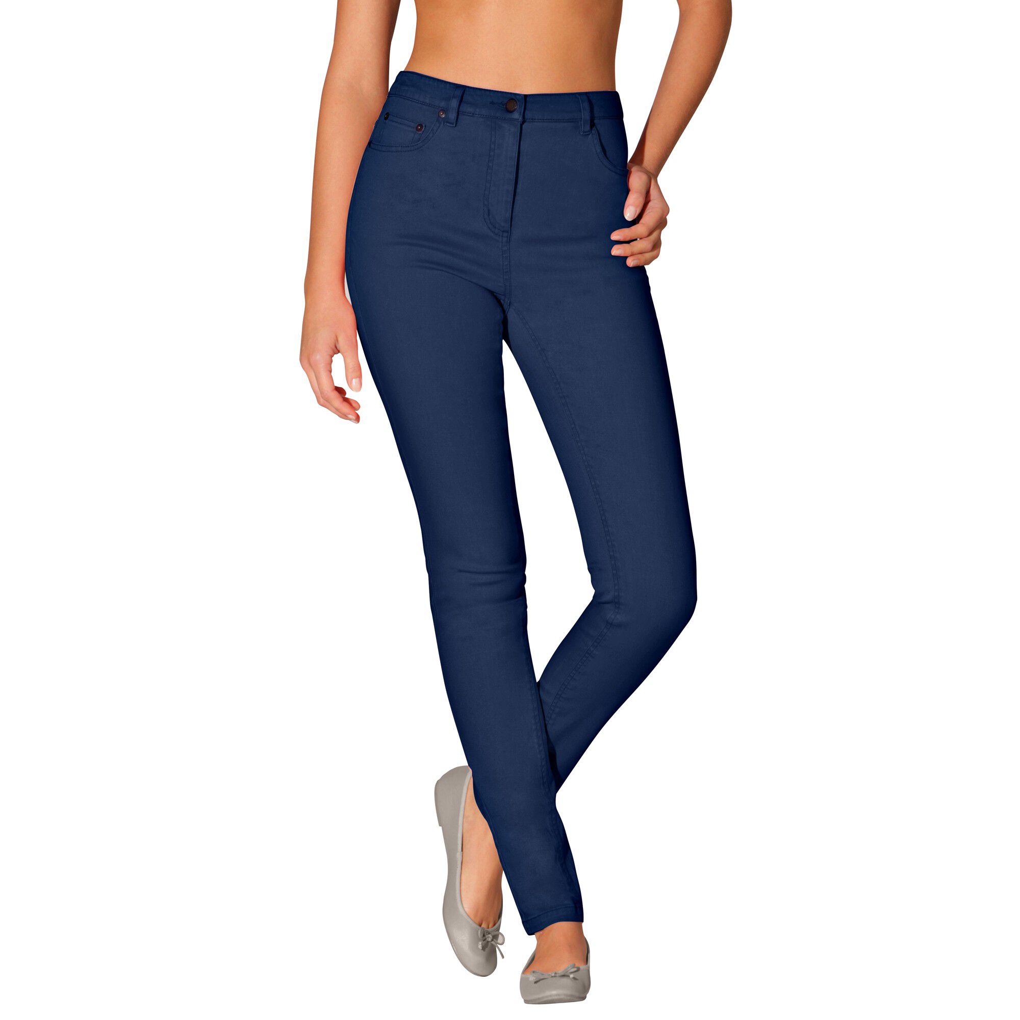 Pantalon fuselé couleur