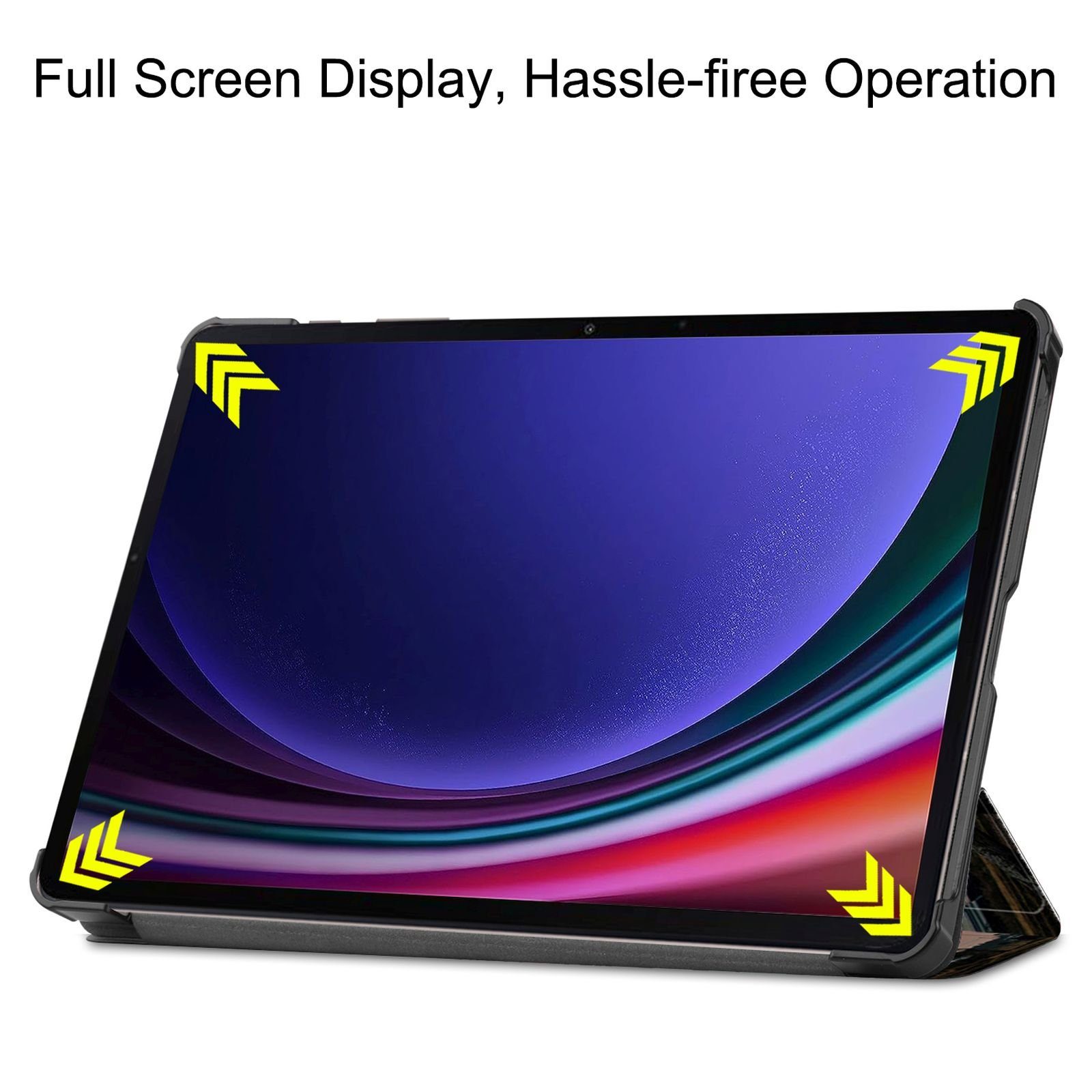 Lobwerk Tablet-Hülle Schutzhülle für Samsung Tab Galaxy S9 Ultra SM-X910 SM-916B 14.6 Zoll, Wake & Sleep Funktion, Sturzdämpfung, Aufstellfunktion
