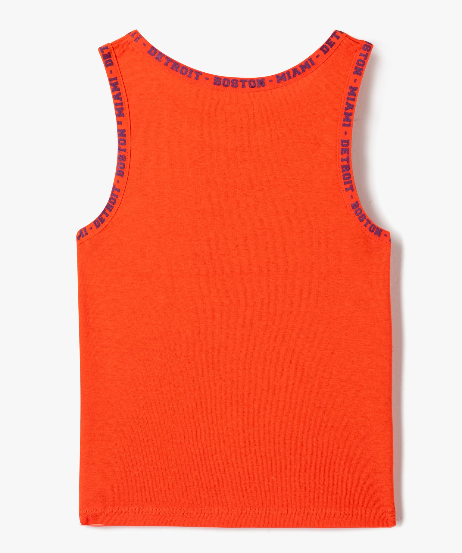 Débardeur fille court et imprimé orange | GEMO
