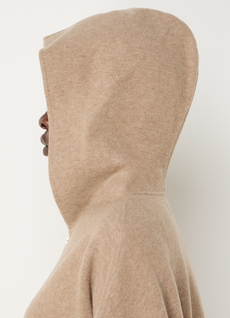 MaxMara  Saio fijngebreid vest in kasjmierblend met capuchon