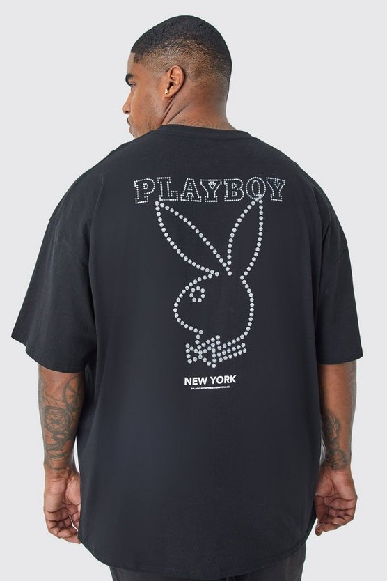 Plus T-Shirt mit lizenziertem Playboy Print