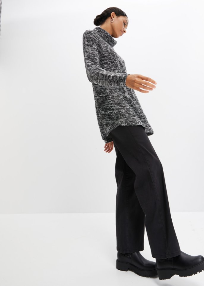 Poncho-Pullover, Langarm