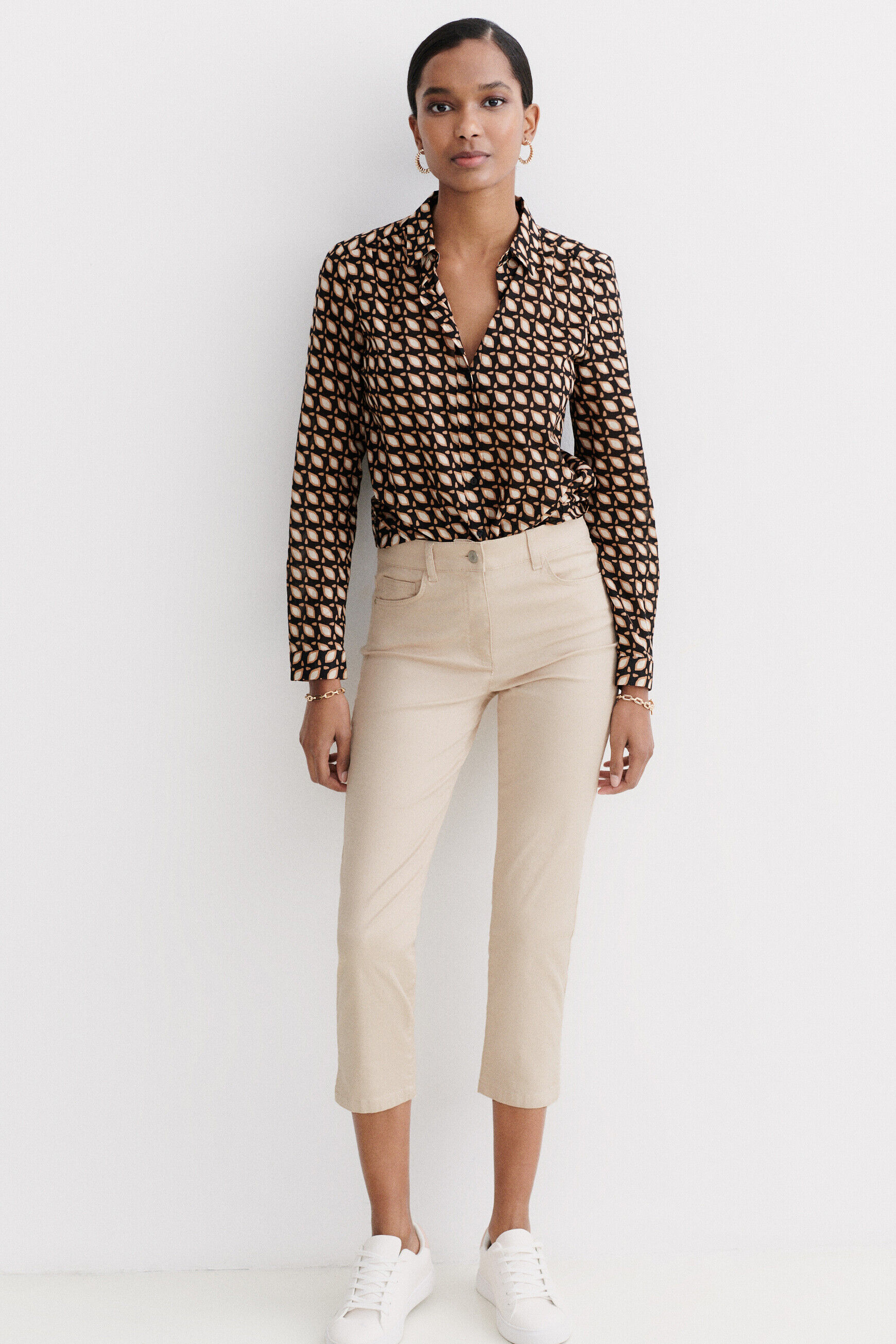 pantacourt mason beige femme