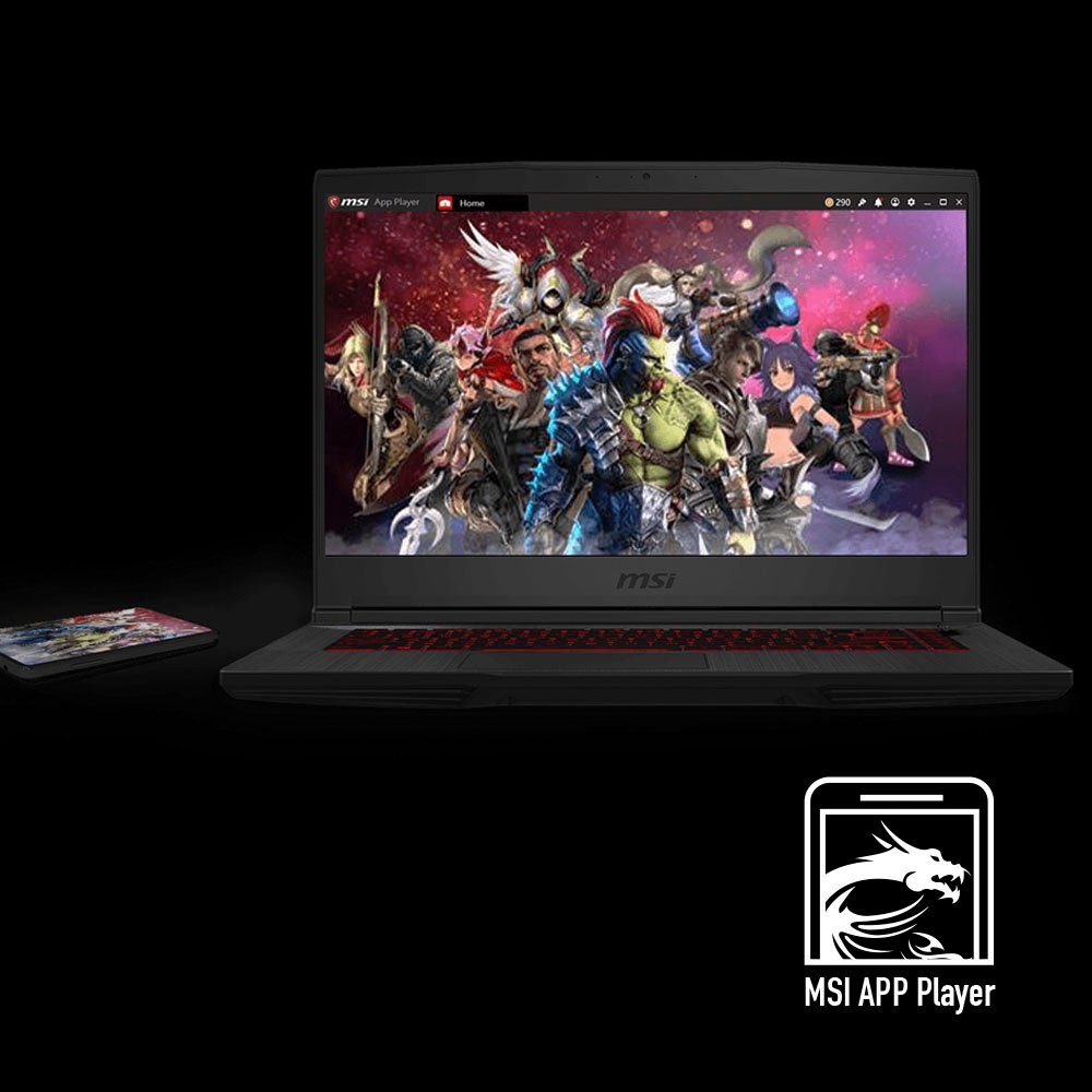 MSI Thin GF63 12UC-822 Gaming-Notebook (39,6 cm/15,6 Zoll, Intel Core i5 12450H, GeForce RTX 3050, 512 GB SSD)