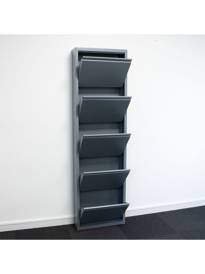 ebuy24 Schuhschrank Pisa 9 Grau 150 x 16 cm günstig kaufen onesize