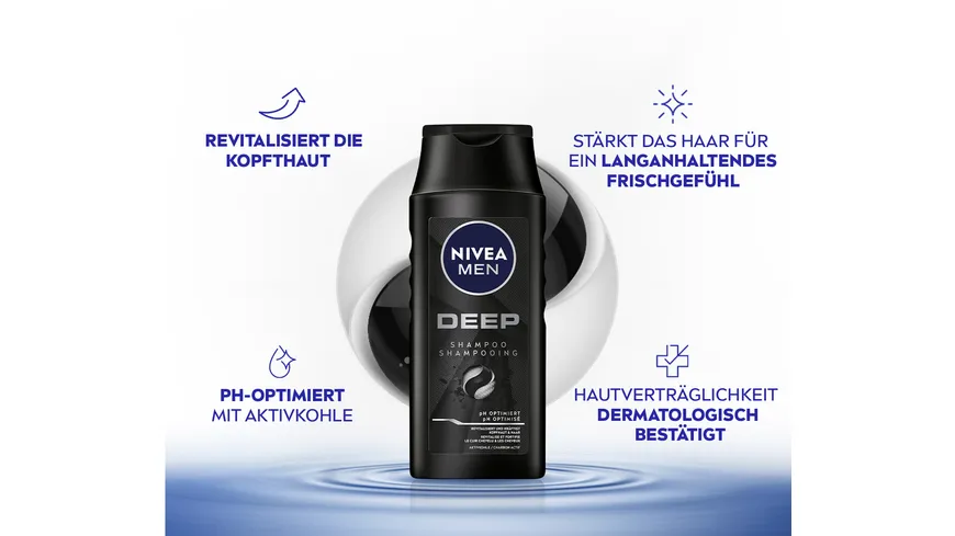 NIVEA MEN Deep Shampoo revitalisier te Kopfhaut&kräftiges Haar 250 ml