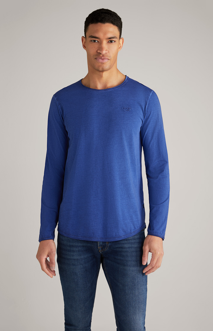 Longsleeve Carlos in Blau meliert