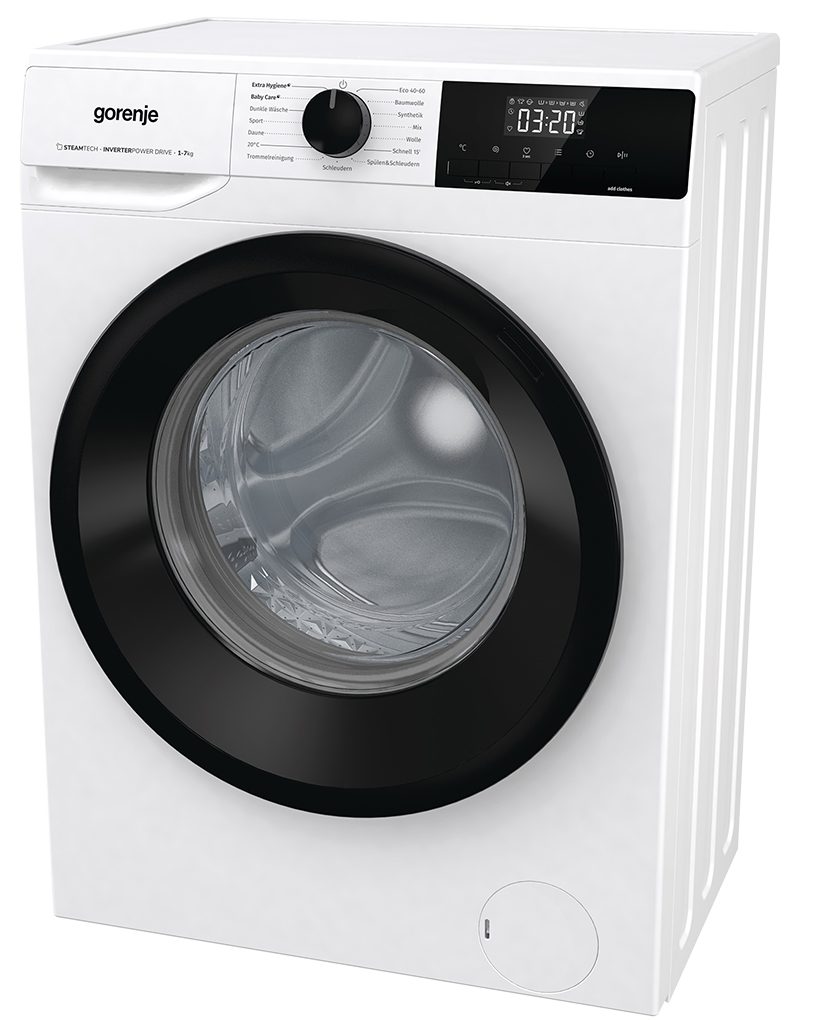 GORENJE Waschmaschine WNHEI74SAPS/DE, 7,00 kg, 1400 U/min, Inverter PowerDrive Motor, 15 Programme, Dampffunktion, AquaStop