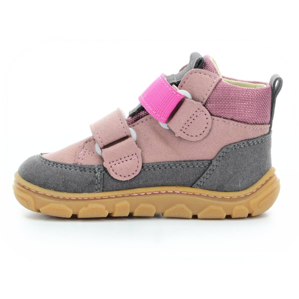 Ricosta Joki Sucre/Graphit grau-rosa Barfuß-Stiefeletten