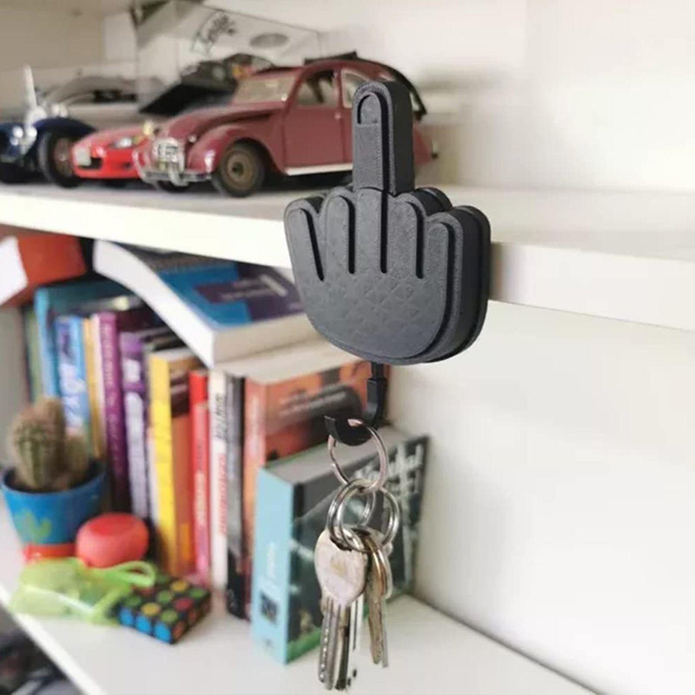 EBUY Wandhaken Selbstklebender Schlüsselhaken für den Mittelfinger, (1-St)