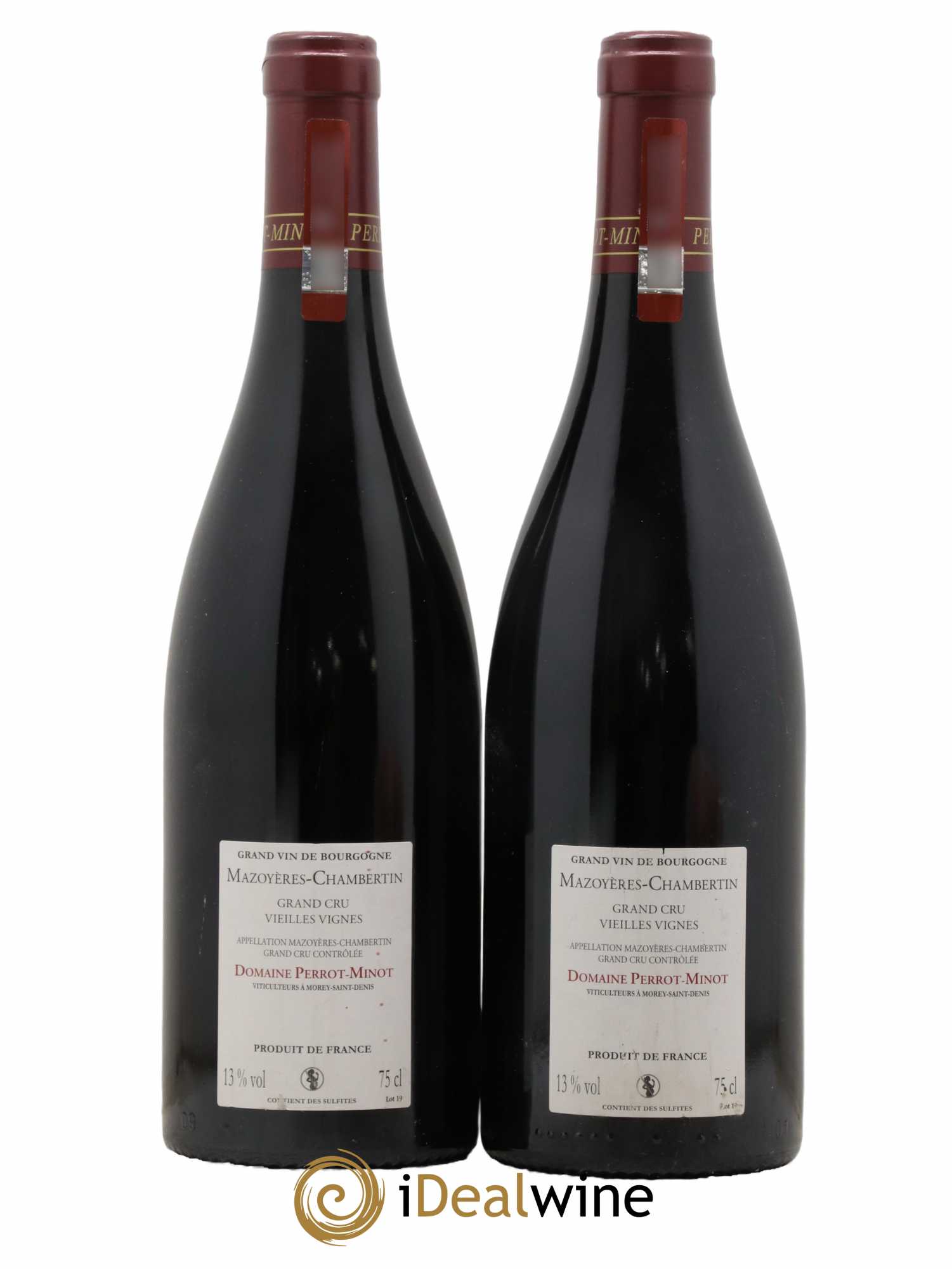 Mazoyères-Chambertin Grand Cru Vieilles Vignes Perrot-Minot  2013 - Lot de 2 Bouteilles