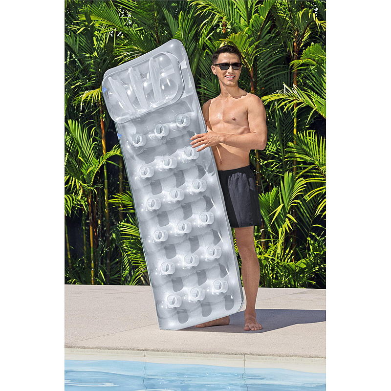 Bestway Bademadrass 71x188 cm, sølv