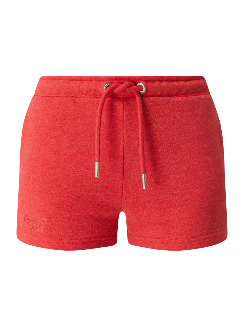 Sweatshorts aus Baumwollmischung in koralle