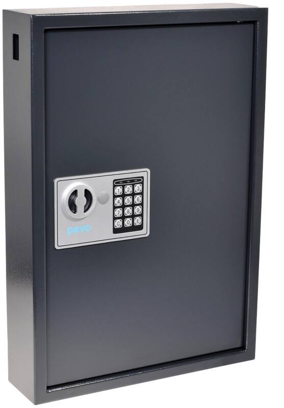 Pavo High Security Schlüsselschrank 50 Haken Elektronisch 8033911 Dunkelgrau