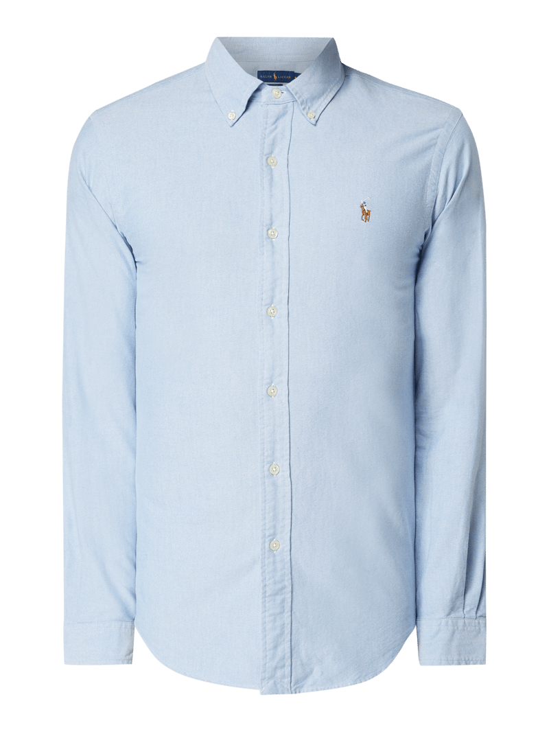 Slim Fit Freizeithemd aus Oxford in bleu