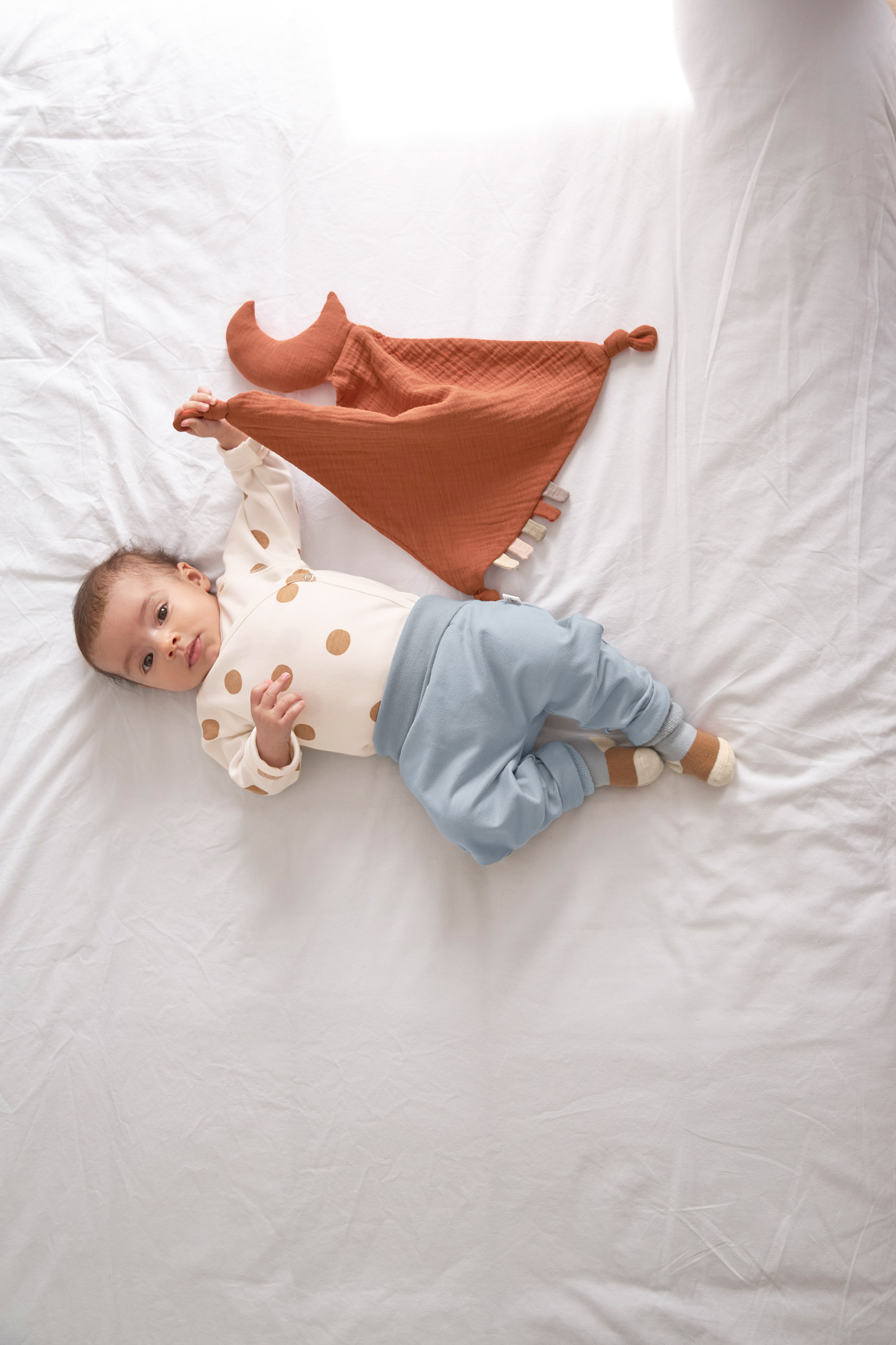 Baby Wickelbody kurzarm - Bio Baumwolle, Punkte, Weiß