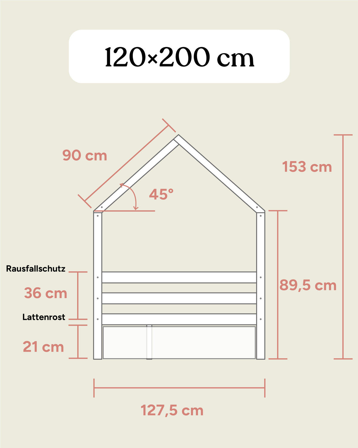 Hausbett Kiefer K3 Natur