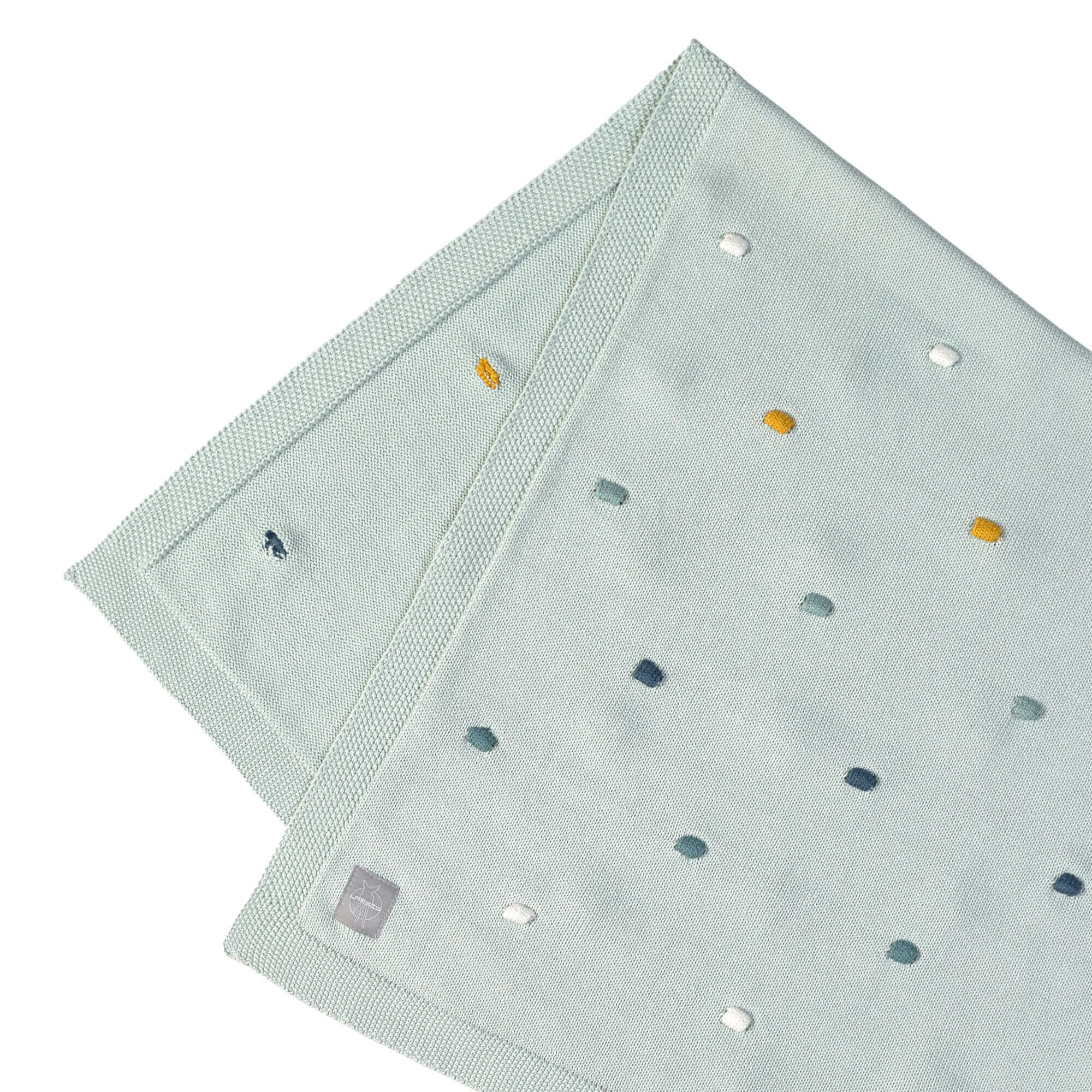 Babydecke - Bio Baumwolle, Dots, Light Mint