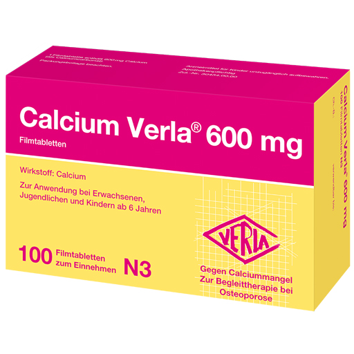 CALCIUM VERLA 600 mg Filmtabletten  100 St  Filmtabletten