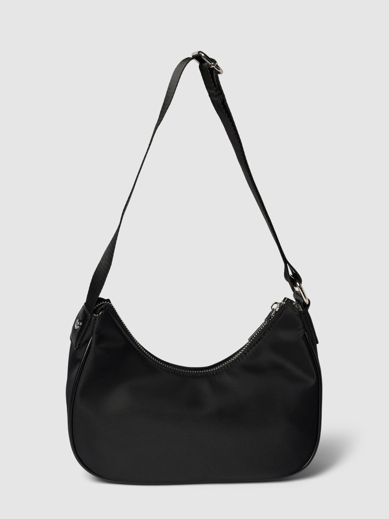Handtasche mit Label-Stitching Modell 'AMY' in schwarz