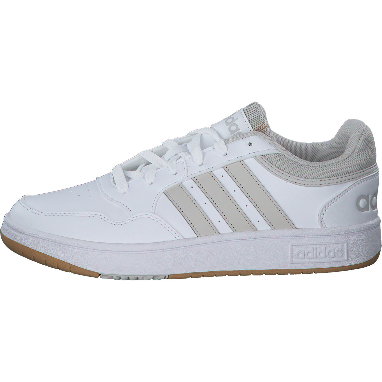Adidas Hoops 3.0 W, Sneakers Low, Damen, white/crystal white/gum