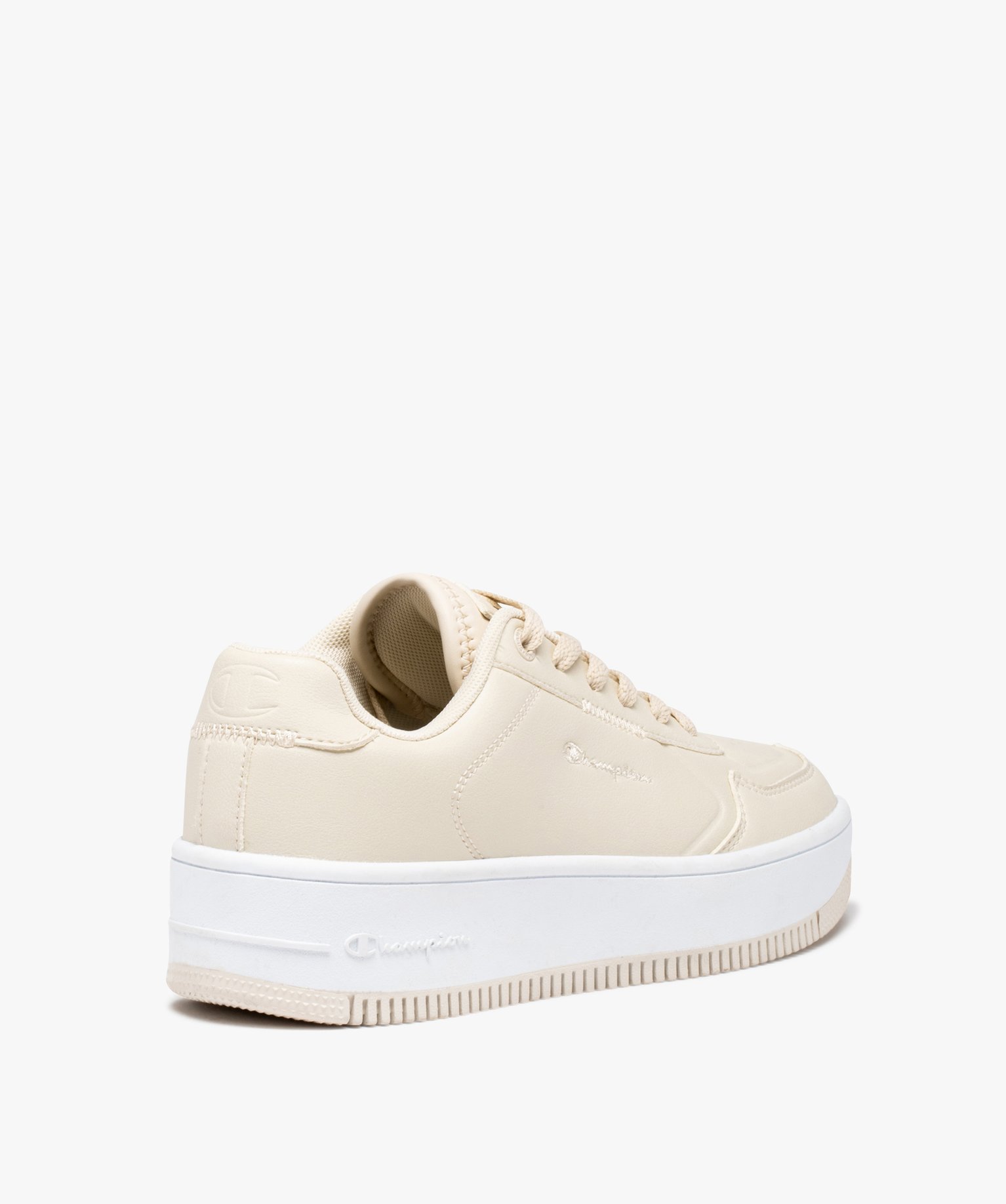 Baskets femme unies style rétro à lacets - Champion blanc | GEMO