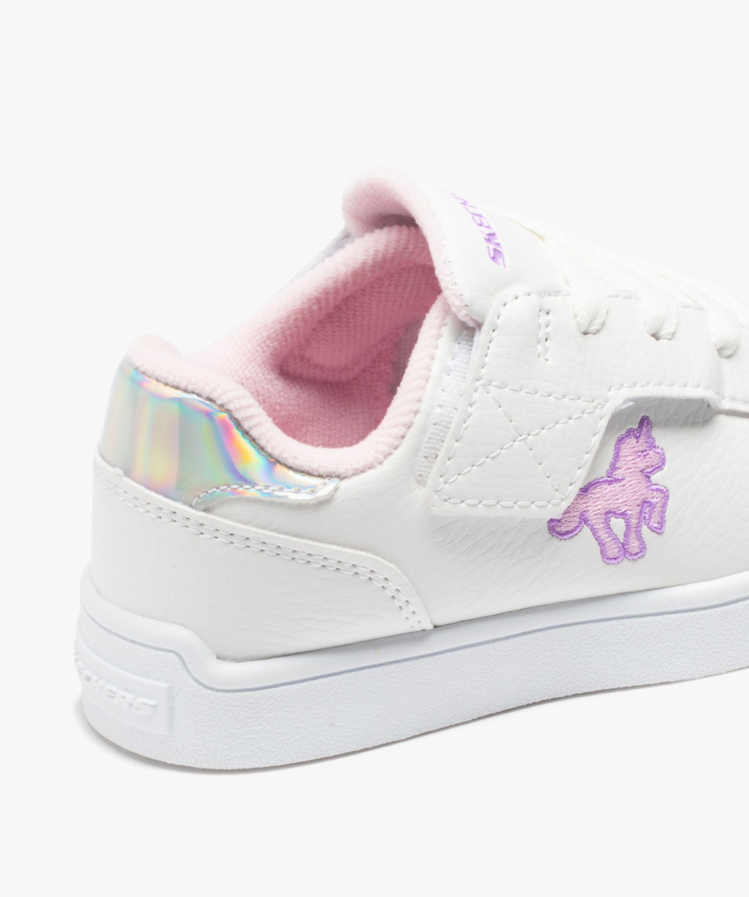 Baskets fille unies avec licorne brodée - Skechers blanc | GEMO