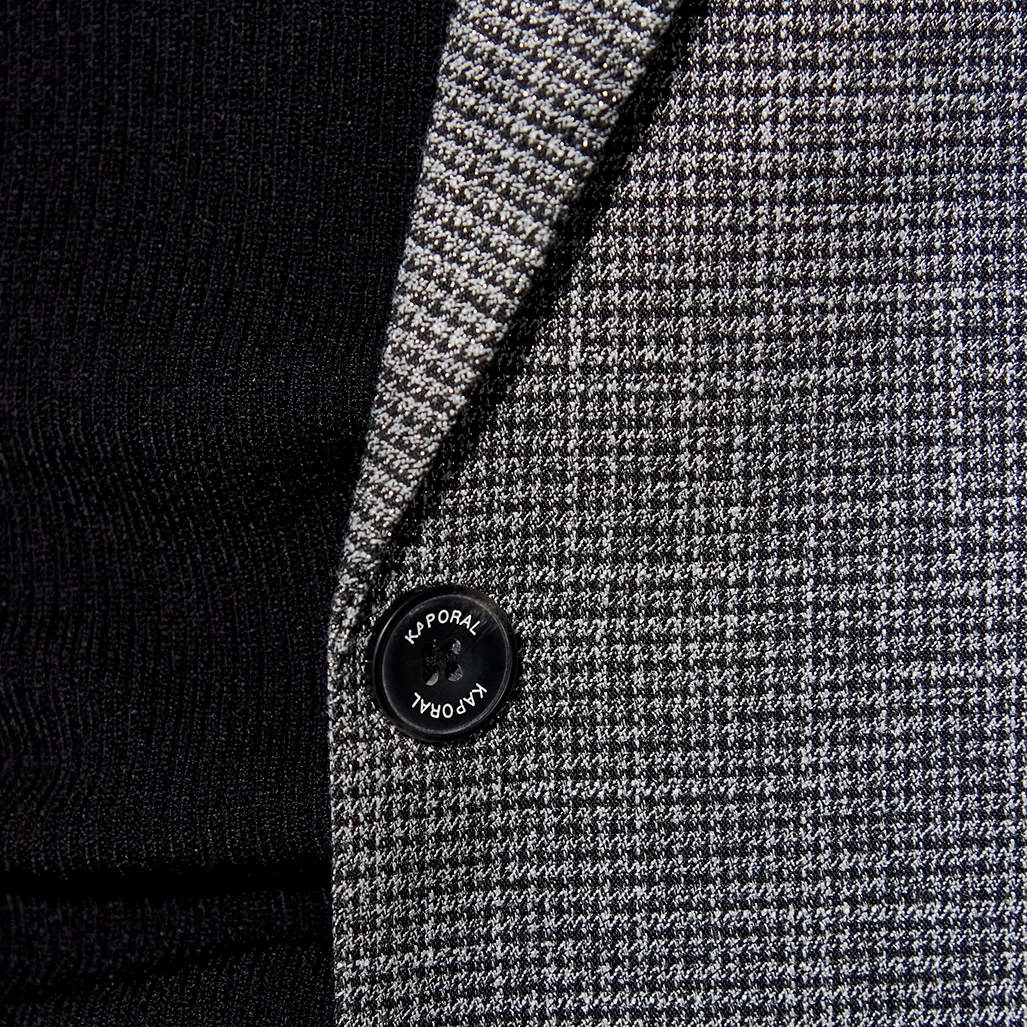 LEILY  Veste grise régular Femme avec col en synthétique