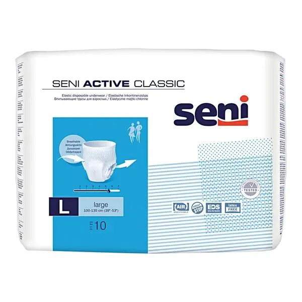 Seni Active Classic elastinės sugeriančios kelnaitės, 100–135 cm, didelės