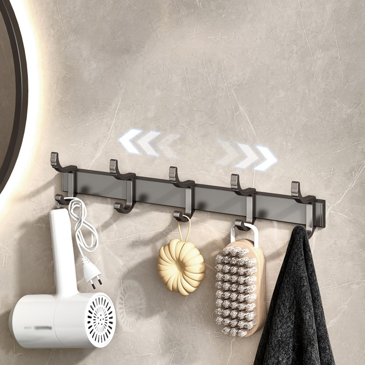 Aatrx Wandhaken Badezimmer-Wandhaken, kein Bohren von Löchern erforderlich, (1-St)