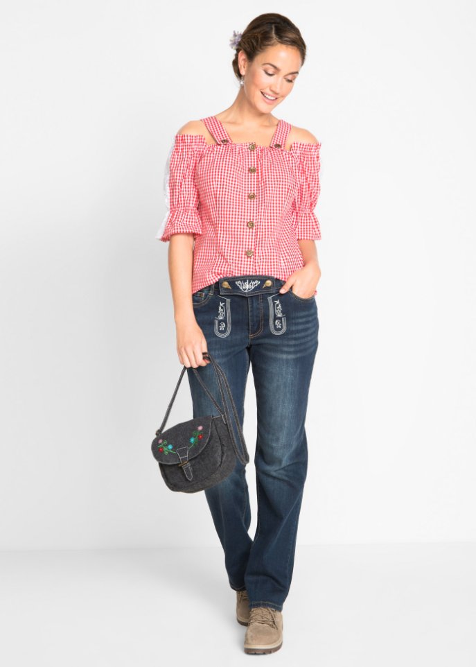 Trachtenbluse mit halbem Arm