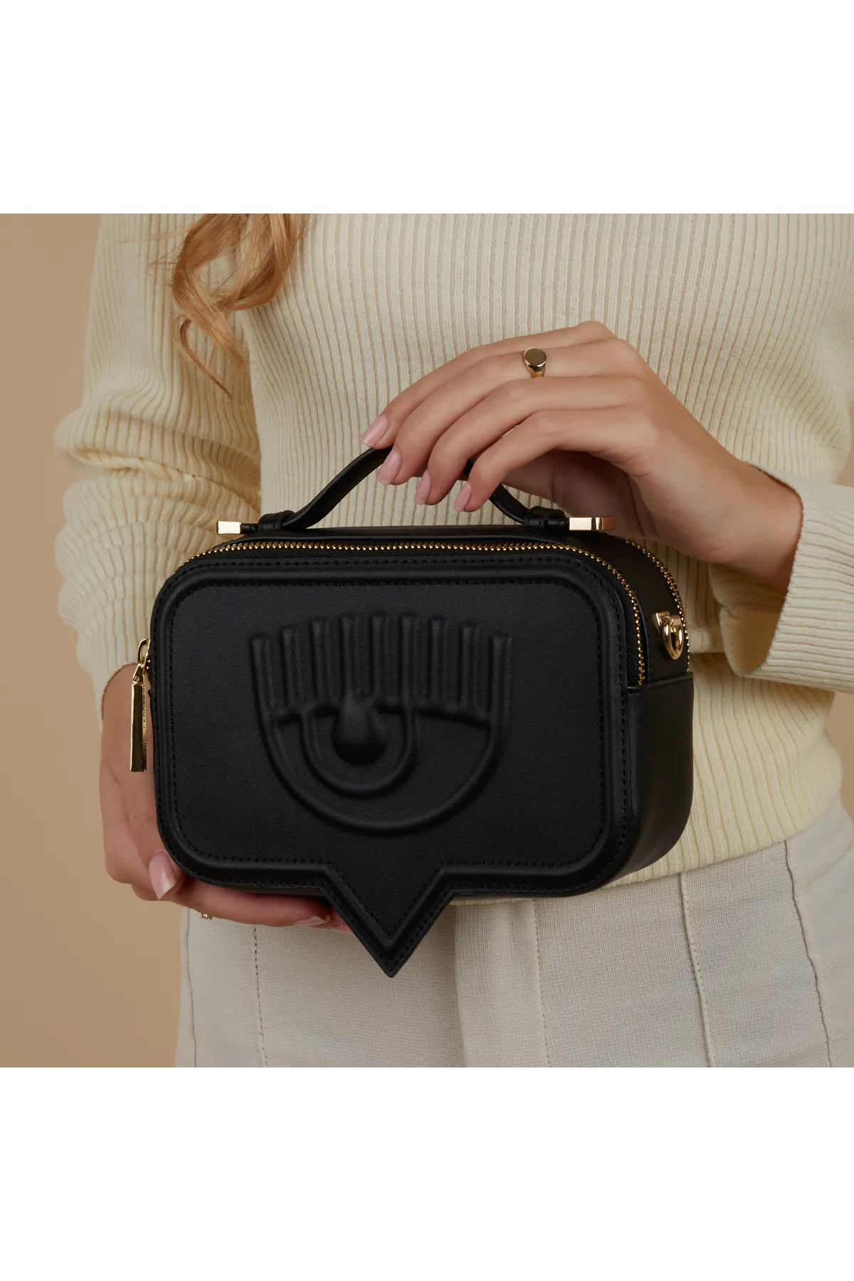CHIARA FERRAGNI  Eyelike Damen Umhängetasche Schwarz 75sb4ba5-zs517-899