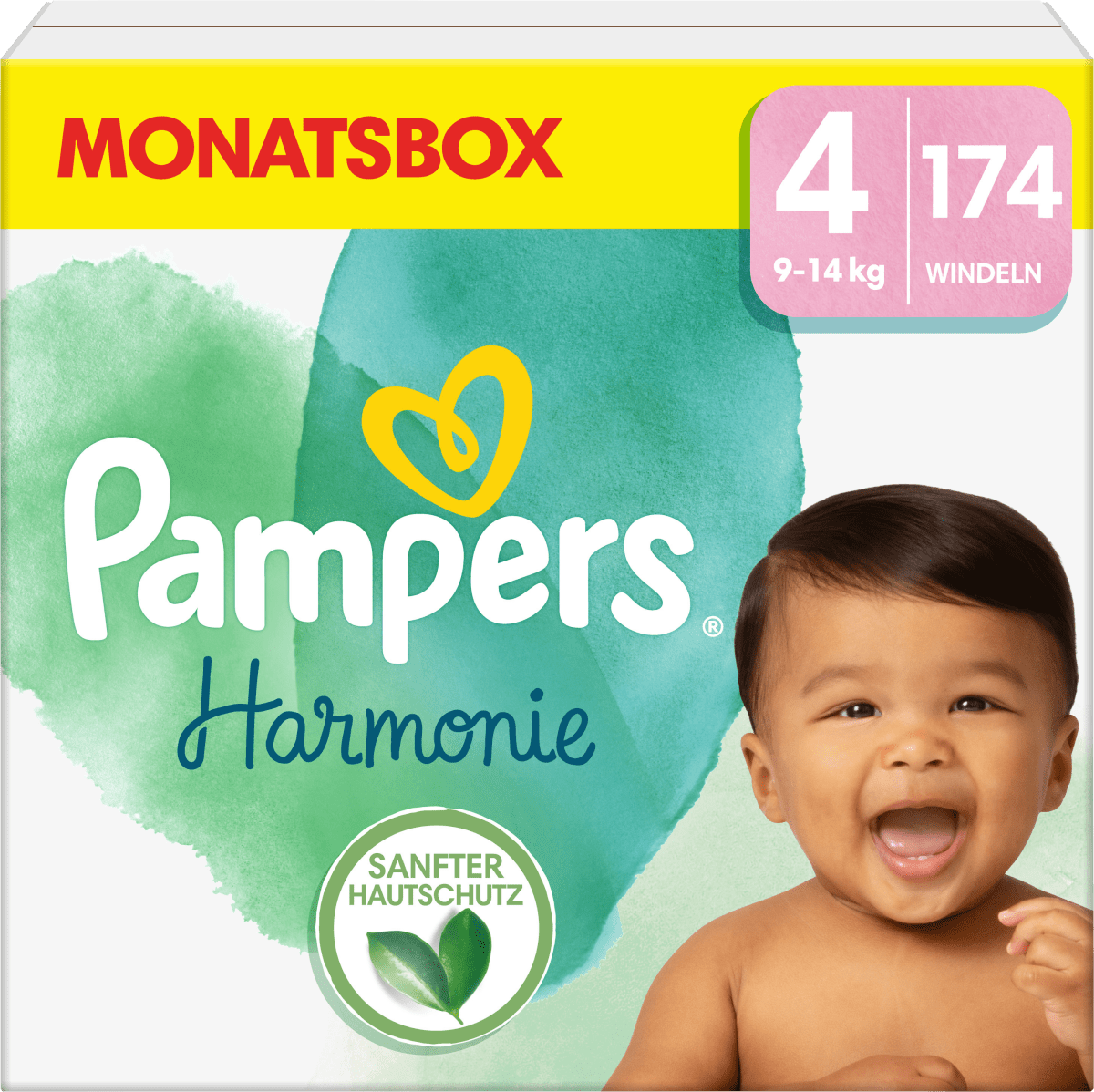 Windeln Harmonie Gr.4 Maxi (9-14 kg), Monatsbox, 174 St