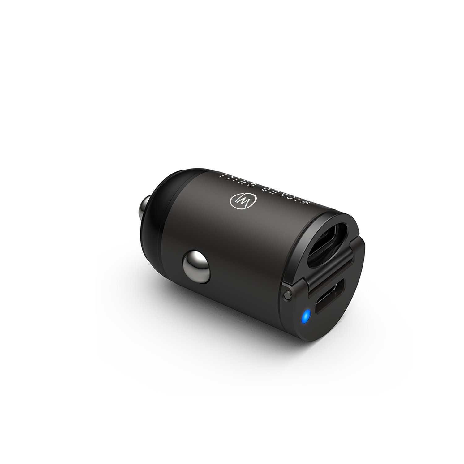 Wicked Chili 30W Dual USB-C PD Autoladegerät für iPhone 14 / 13 Auto-Adapter Zigarettenanzünder-Stecker zu USB C, USB-C, 2-fach USB-C Auto Ladegerät, 30W PD/QC3.0 KFZ-Schnellladegerät, Univer