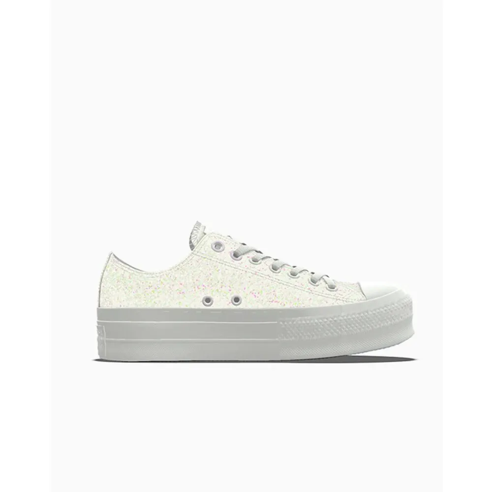 Converse Custom Wedding Chuck Taylor All Star Lift Platform By You A02257CSP24_WHITE_GLITTER / weiss