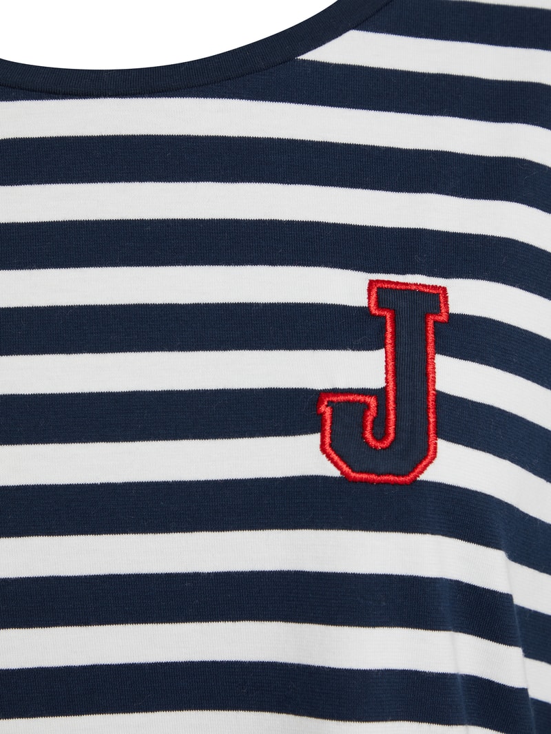 Pyjama-Oberteil mit Streifenmuster Modell 'Urban Perfection' in marineblau